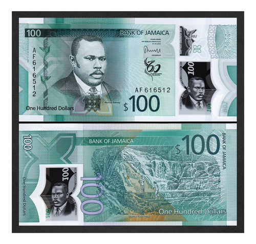 Grr-billete Jamaica 100 Dollars 2022 Conmemorativo, Polímero