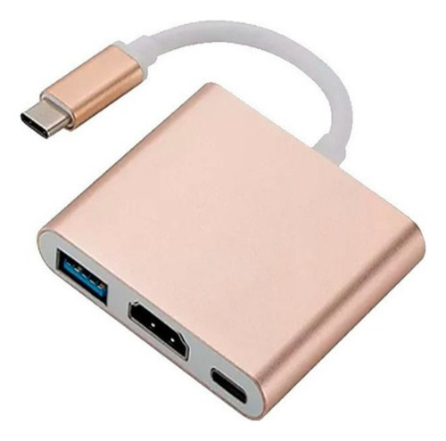 Adaptador Tipo C Para Hdmi 4k Usb 3.0 Hub Macbook Air P