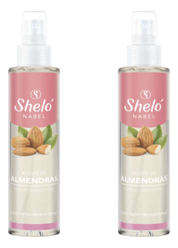 Aceite De Almendras Shelo Nabel® 140ml. 2 Piezas