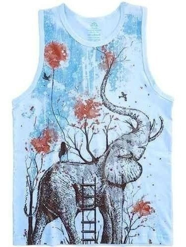 Camisa Camiseta Regata Estampada Elefante Natureza Plus