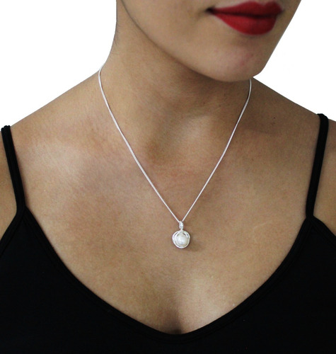 Imagen 7 de 10 de Dije De Perla Natural Cultivada Con Plata 925 Agálea Joyería