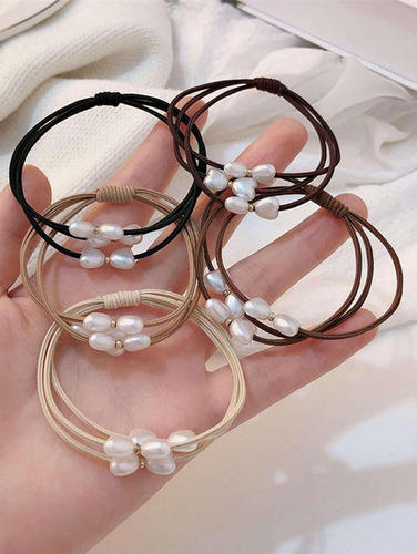 Od Diadema De Perlas Con Cordón En Forma De Corazón