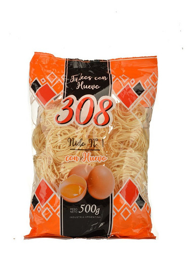 Pack X12 Fideos Nido N° 1 Al Huevo 308 X 500 Gr