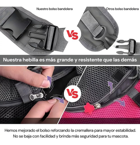 Bolso Bandolera Transporte Cómodo Para Mascotas Perros Gatos Gris