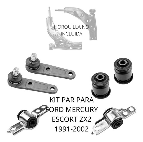 Kit Bujes Y Par Rotulas Para Ford Mercury Escort Zx2 91-02