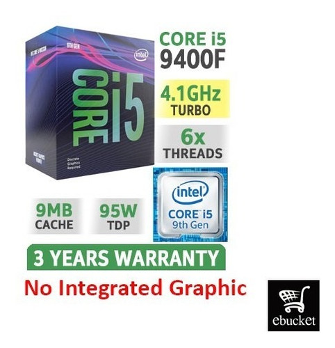 Intel Core I5 9400f Procesador 6 Cores 4.1 Ghz Turbo 