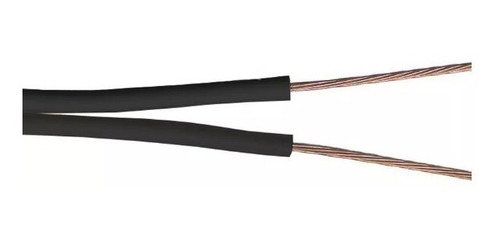 Imagen 3 de 6 de Rollo 100 Metros Cable Paralelo Negro 2 X 1,5 Mm Guirnaldas