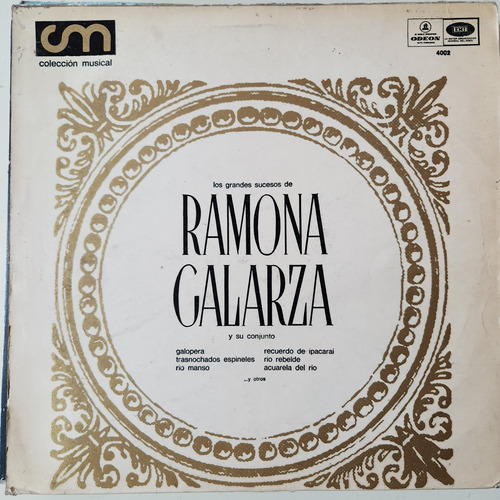 Vinilo Ramona Galarza Su Conjunto Los Grandes Sucesos F5