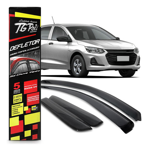 Calha De Chuva Gm Novo Onix Hatch 2020 2021 Modelo Inteiriço