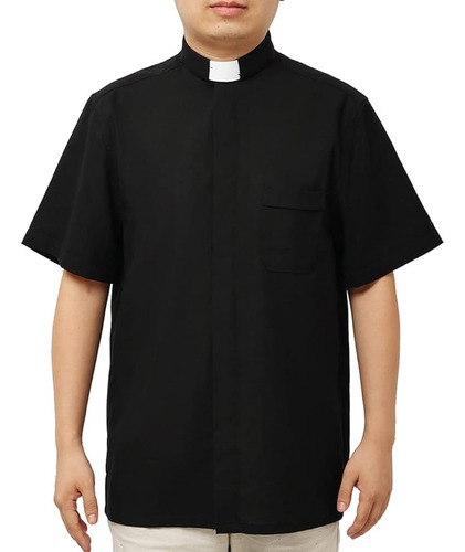 Men S Tab Collar Short Sleeves Clergy Shirts Priest Pastor P