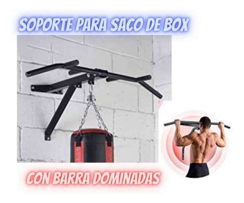 Soporte Para Saco De Box Con Barra Para Dominadas 