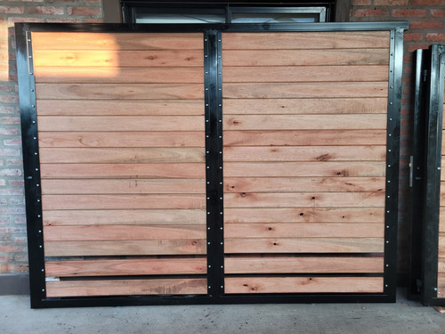 Portones Corredizo Hierro En Madera Grandy Cerrado 3x180