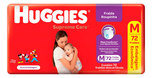 Fraldas Huggies Supreme Care Fralda Roupinha M