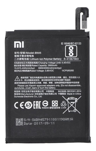 Bateria Xiaomi Bn48 Redmi Note 6 Pro Sellada Nueva Tienda Fi