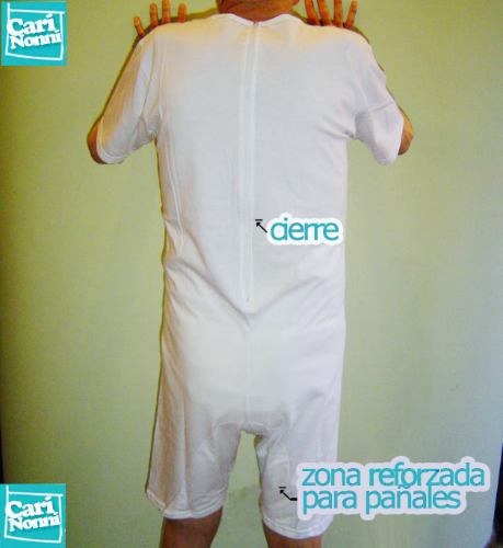 Imagen 3 de 9 de Pack 3 Pijamas Para Adultos Protector De Pañales Alzheimer