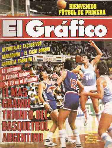 El Gráfico 3484 B-argentina 74 Eeuu 70-mundial Basket/borghi