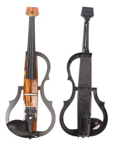 Violín Eléctrico 4/4 De Fibra De Carbono Con Vetas De Madera