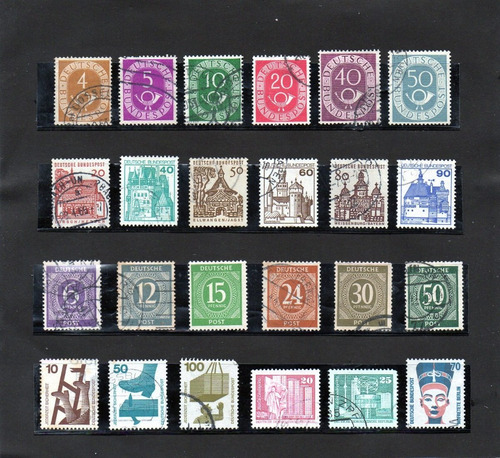 Alemania 1947/58, Lindo Lote De 24 Sellos Usados, Mira!!!