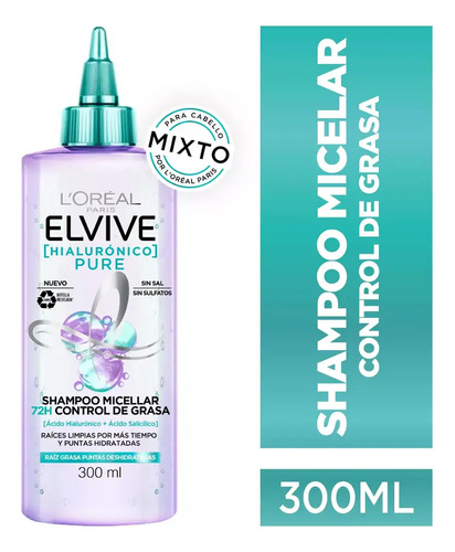 Shampoo L'oréal Paris Elvive Pure Micelar 300ml