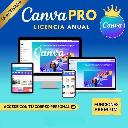 Canva Pro + Kit De Marca - 12 Meses Licencia Anual