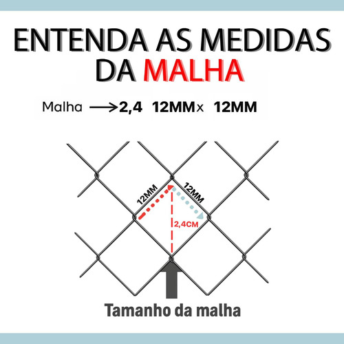 Tarrafa Piabeira Malha 12mm De 30 Metros Fio 0,35 3,50 Alt