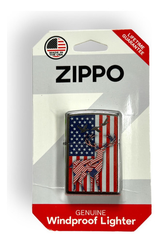 Encendedor Zippo Windproof Bandera Usa Edicion Especial