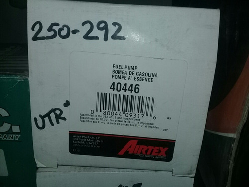 Imagen 1 de 1 de Bomba De Gasolina Chevrolet Motor 292/250 Airtex