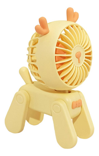Ventilador Portátil Recargable Con Forma De Perro De Tres Ve