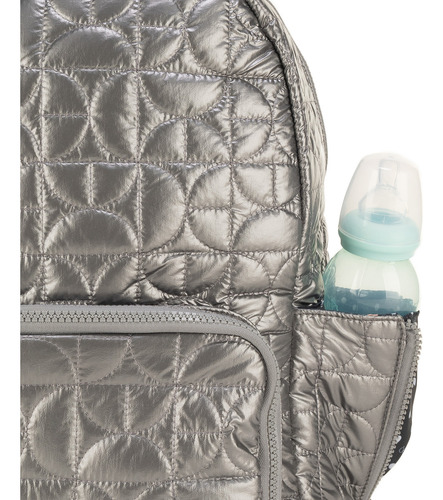 Pañalera Backpack Cloe Volini Grande Color Plateado