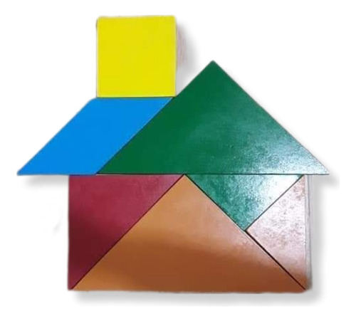 Tangram Gigante En Madera 40 X 40 Cm