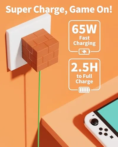 Pack Cargador 65w Gan Dock Para Nintendo Switch Y Ms
