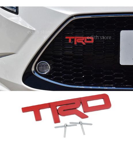 Emblema Trd Rojo Parrilla Toyota Tacoma Tundra Hilux Rav4 Fj