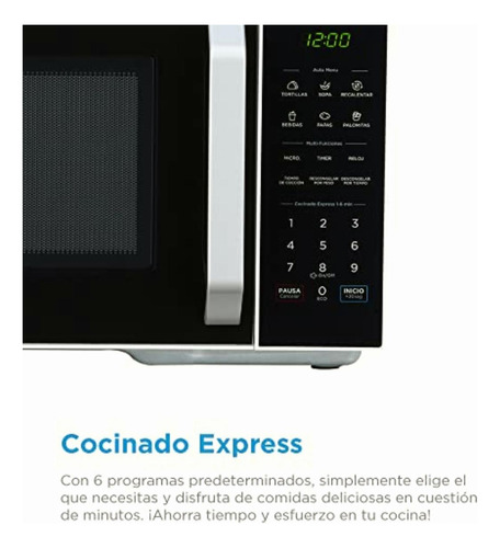 Horno De Microondas Midea 1.1 Pies Cúbicos / 31 L Negro Y