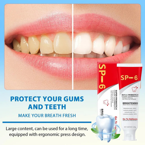 Pasta De Dientes Super Probiotic-6, Fresh Breath *2
