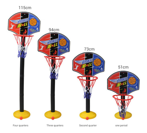 Soporte De Baloncesto Portátil Para Niños, Para Interiores Y
