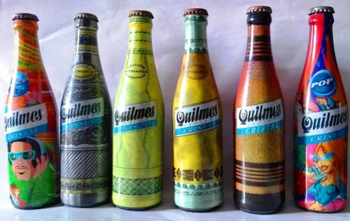 Lote De Botellitas De Colección De Cerveza Quilmes Cristal (Usado)