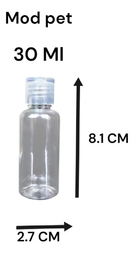 Envases Plásticos Pet Transparente Capacidad 30 Ml