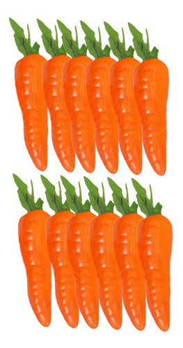 12 Piezas De Zanahorias Artificiales Realistas Para La