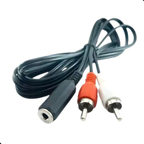 Cabo Avello Rca Macho Auxiliar X P2 Fêmea - 1,5m Tv Dvd Fone De Ouvido