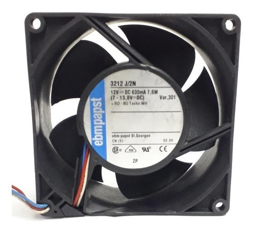 Cooler Fan Ebmpapst 12v 7.6w 90x90x38mm Modelo 3212j/2n