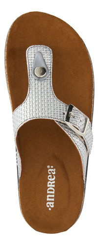 Zuecos Fiesta Ve3759387 Forro Fresco Polipiel Liso Plateado