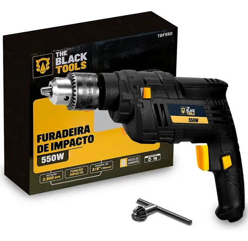 Furadeira De Impacto 3/8 Pol 550w Profissional Cor Preto