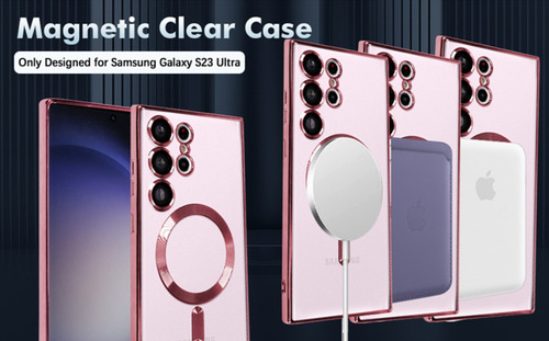 Funda Para Samsung S23ultra S23 Ultra Protector Lente Rosa S23 Ultra