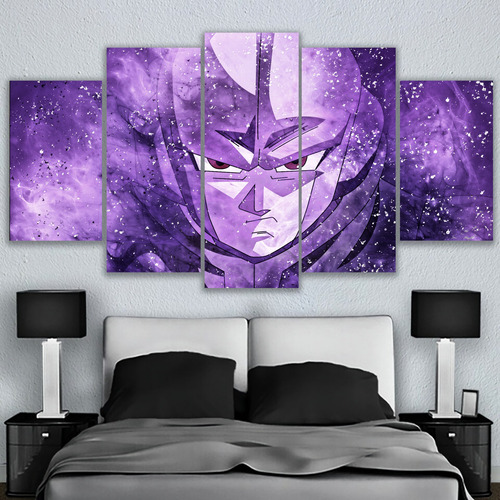 5 Cuadros Decorativos Dbz Hit Cara Morado 150x84cm