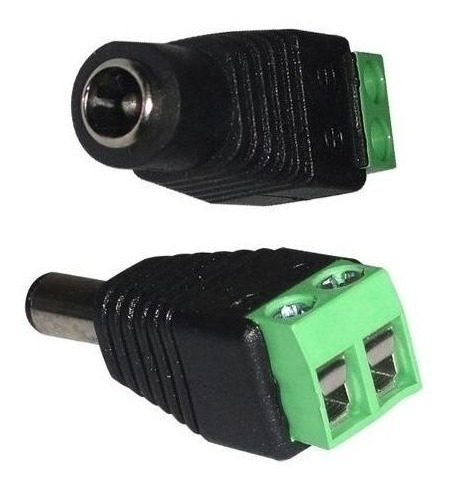 Conector Plug Corriente Camaras Macho-hembra X  10 Unidad