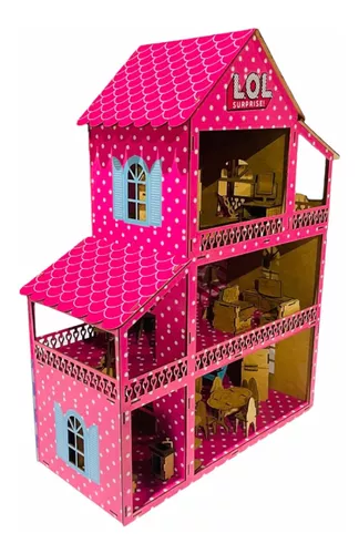 Casinha Casa de Boneca Barbie Polly Pintada 25 Móveis Madeira Mdf - Belo  Lar - Casinha de Boneca - Magazine Luiza