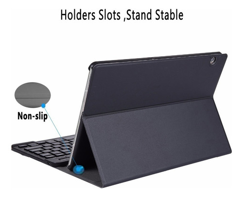 Funda Con Iluminado Teclado Ñ Para Tab A6 10.1 T580