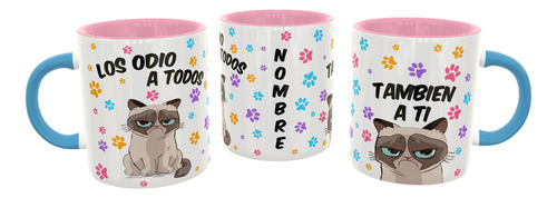 Kit 8 Plantillas Editables Para Sublimar Tazas Memes Gato