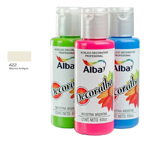 Acrilico Alba Decoralba  60ml Blanco Antigüo