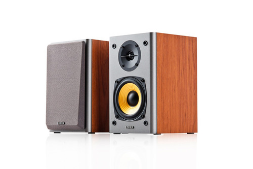 Parlante 2.0 Edifier R1000 T4 Marron 100% Madera Doble Rca